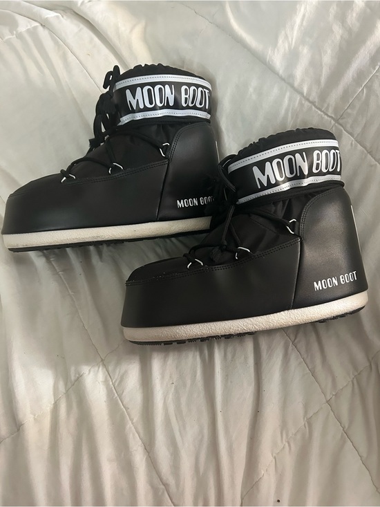 Moon Boot Shoes - Moon Boot Kids Black and White Winter Boots
